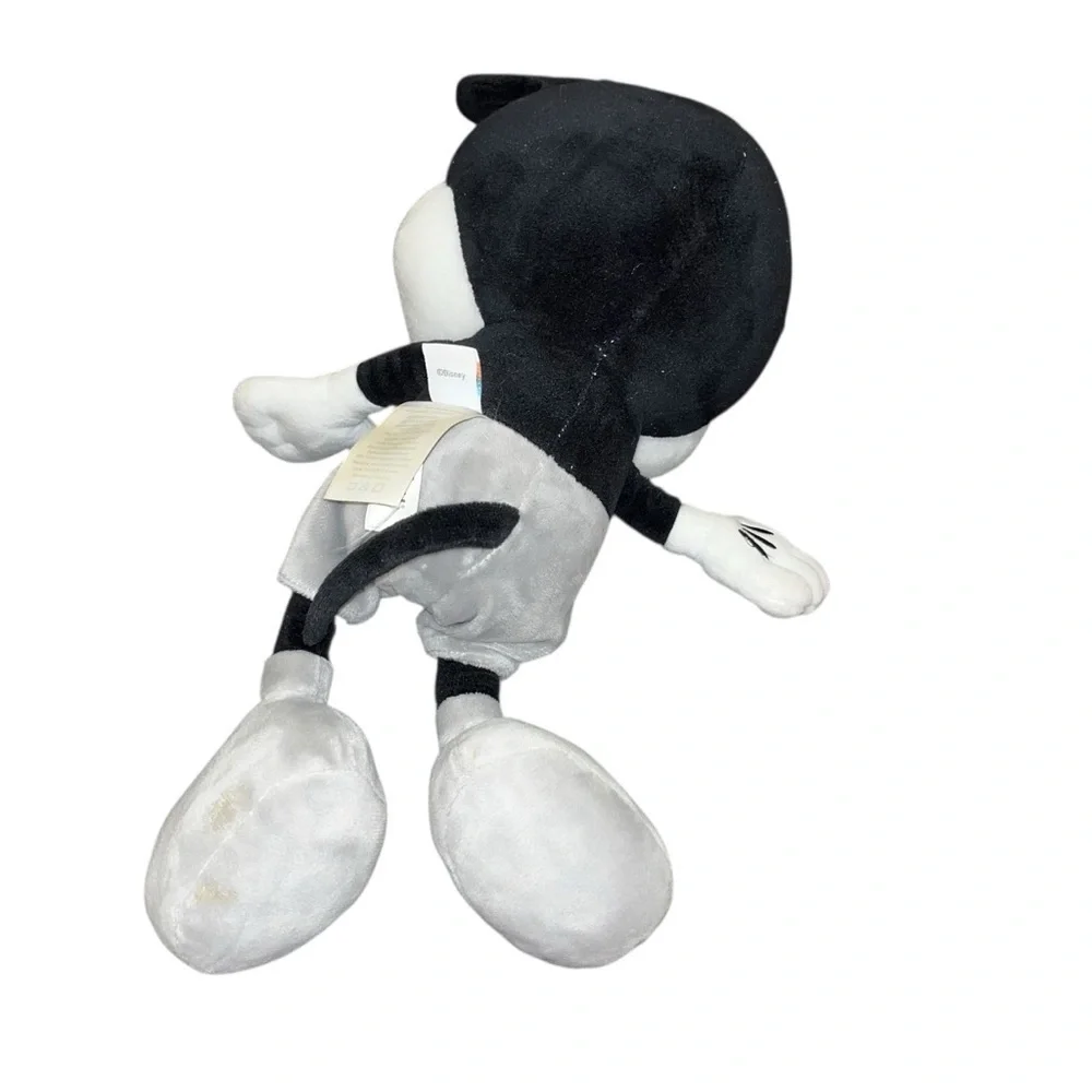Disney baby black white gray plush Mickey Mouse 12” super soft